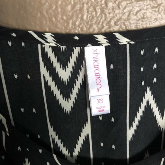 Xhilaration Black & White Patterned Shorts Romper - Picture 6 of 8